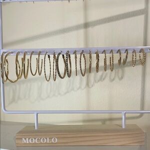 Gold Hoop Earring Set